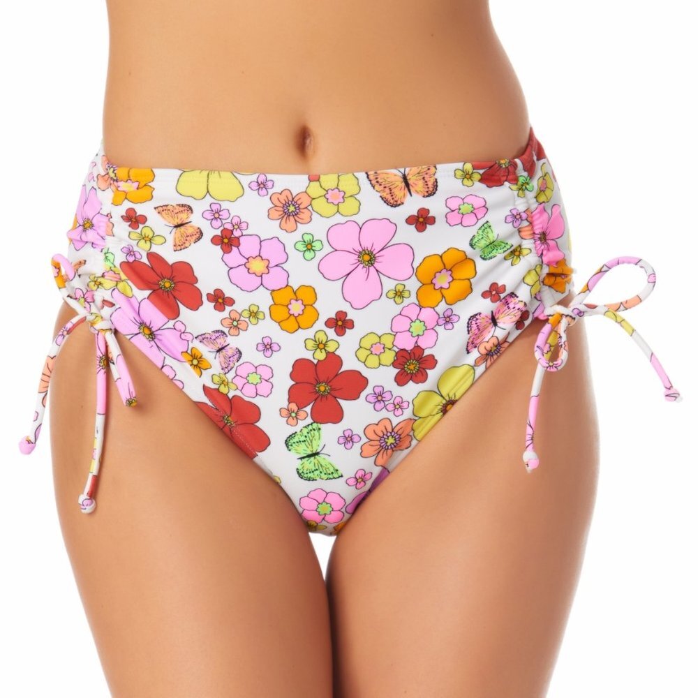 California Waves Cinch Side High Waist Bikini Bottom